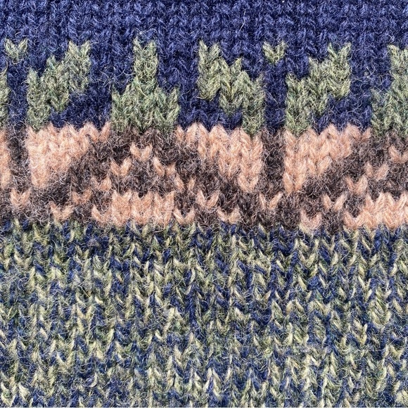 XL Vintage Structure Shetland 100% Wool Sweater FairIsle - Picture 10 of 10